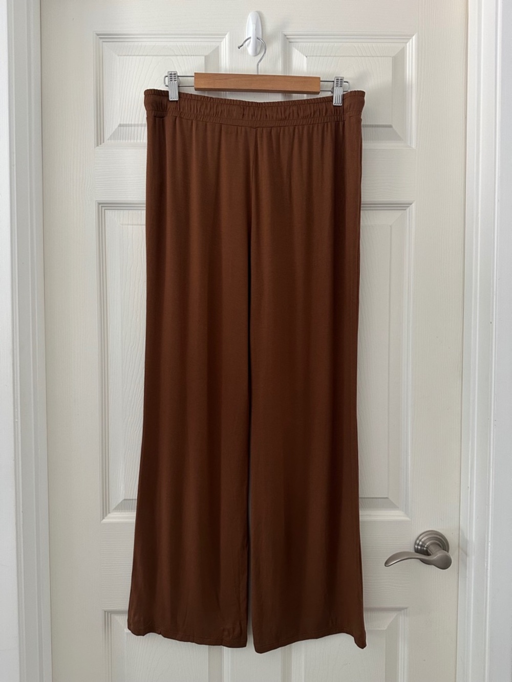 Nuuds Pajama Set Chocolate Brown T-Shirt & Pants Women’s Size Large - Picture 7 of 10
